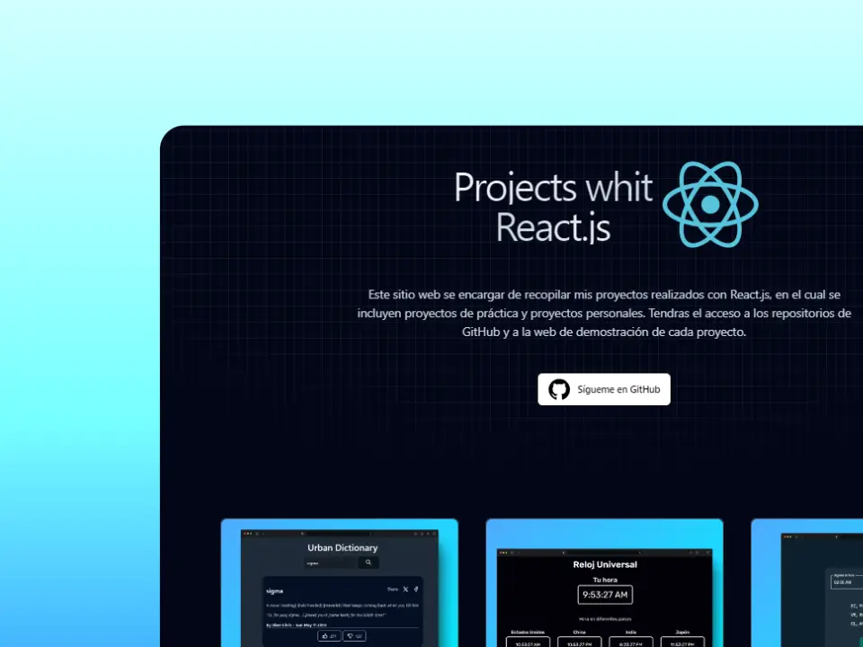 Projects Whit React